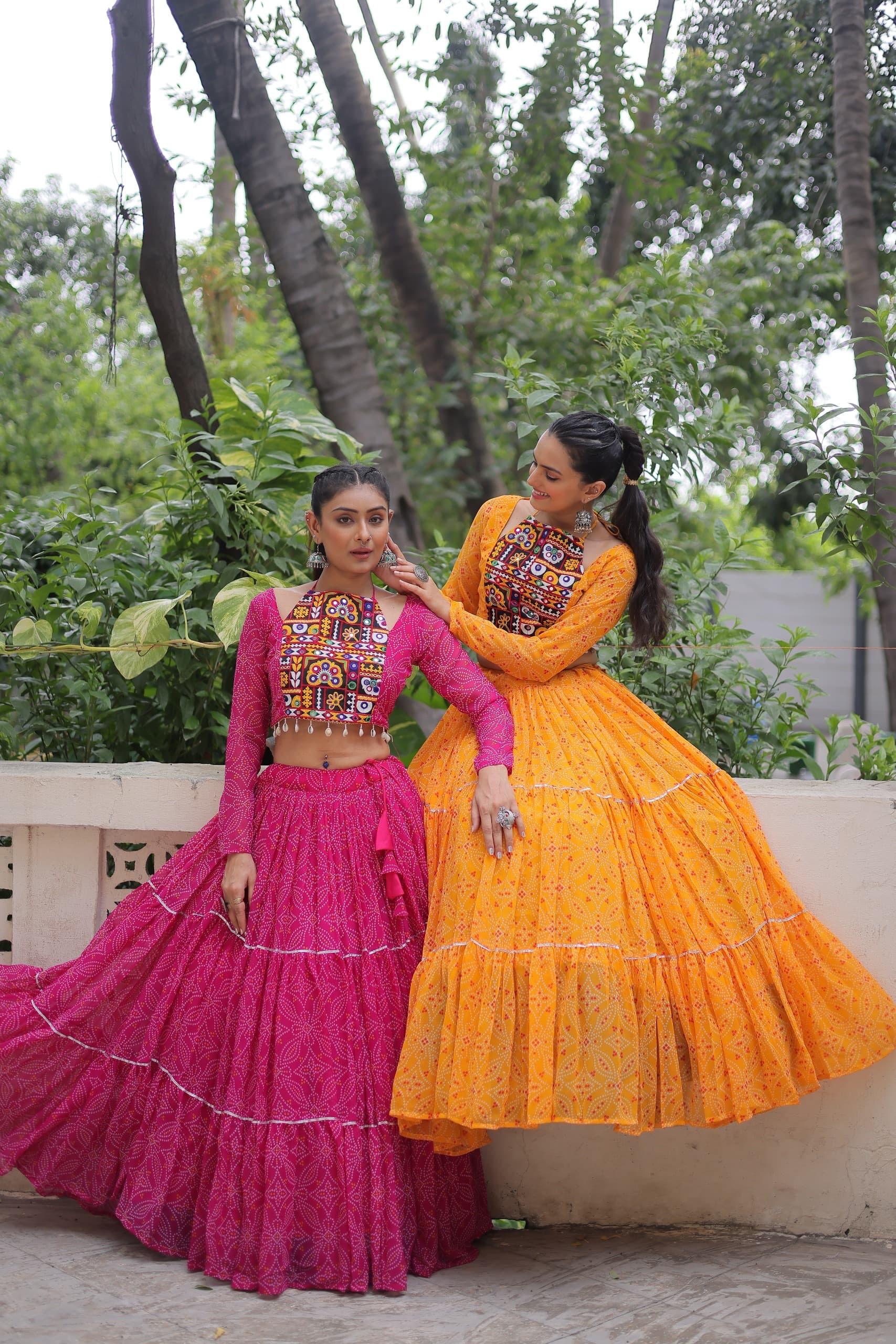 BANDHEJ PRINT WITH GOTTA PATTI & GAMTHI WORK