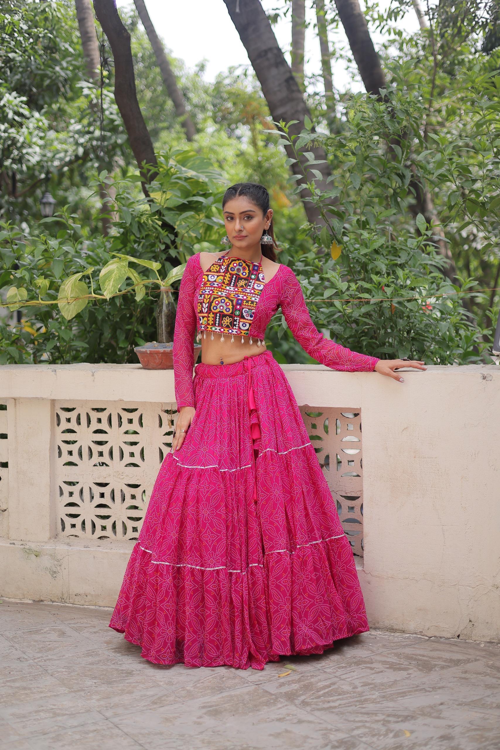BANDHEJ PRINT WITH GOTTA PATTI & GAMTHI WORK