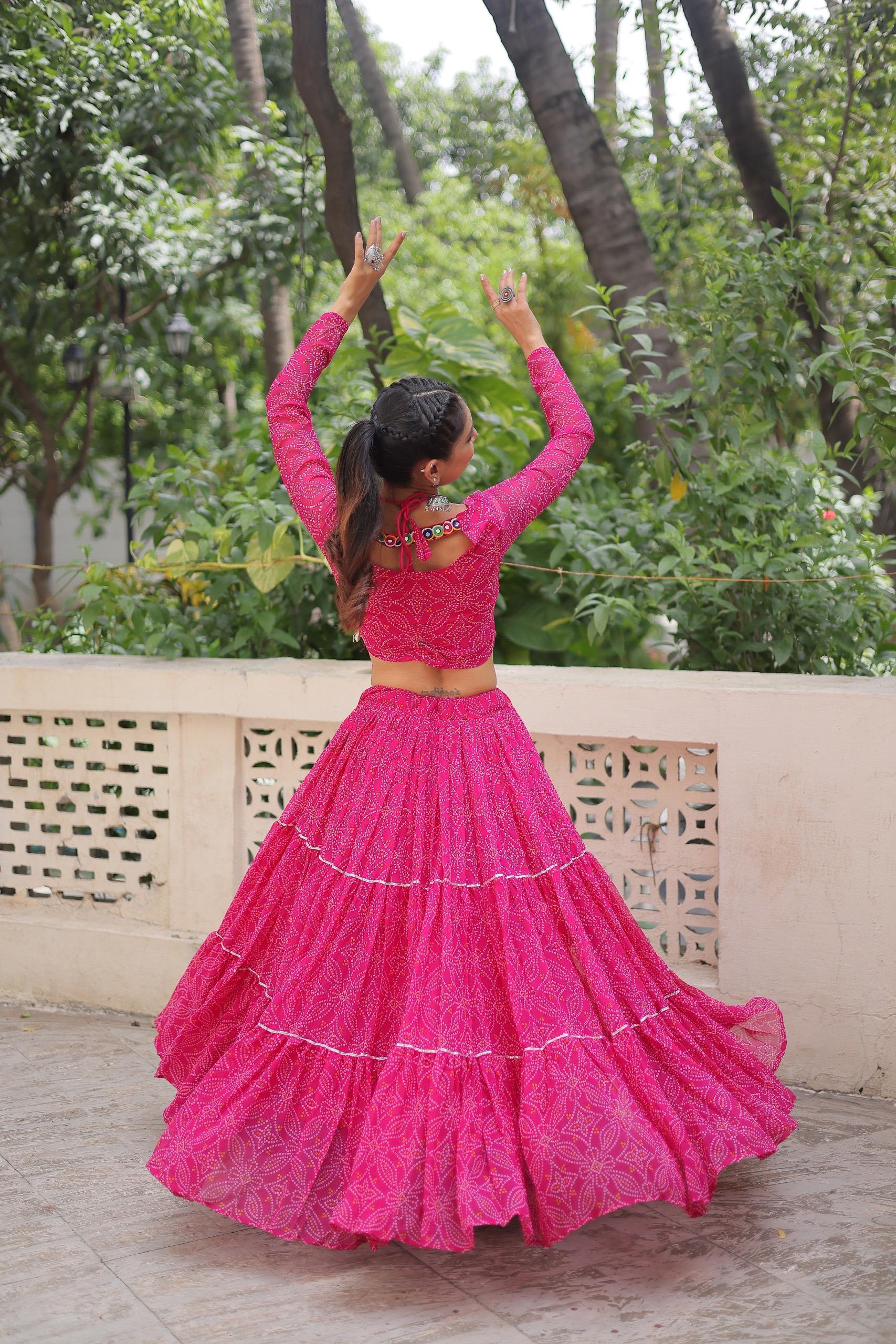 BANDHEJ PRINT WITH GOTTA PATTI & GAMTHI WORK