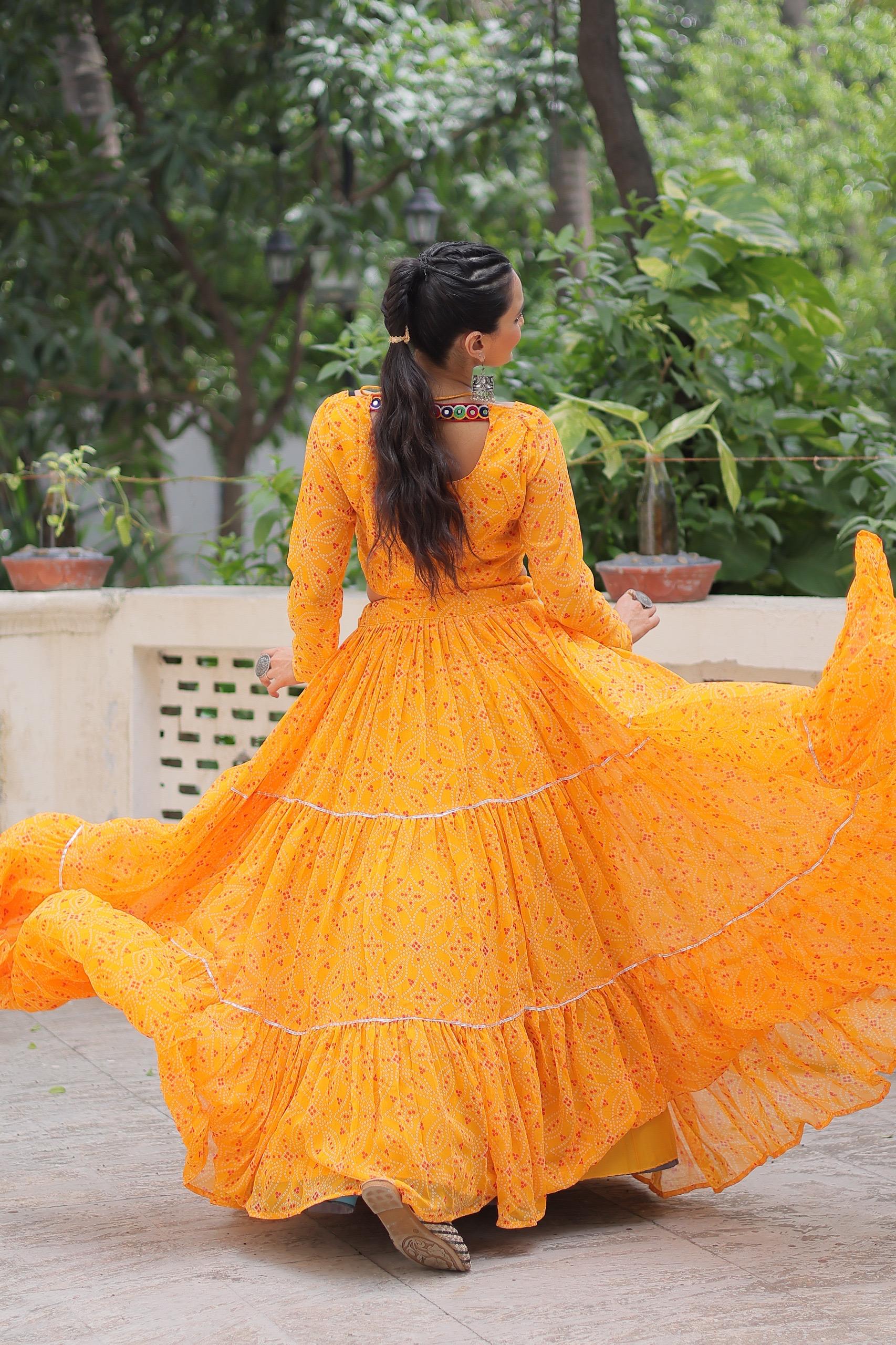 BANDHEJ PRINT WITH GOTTA PATTI & GAMTHI WORK