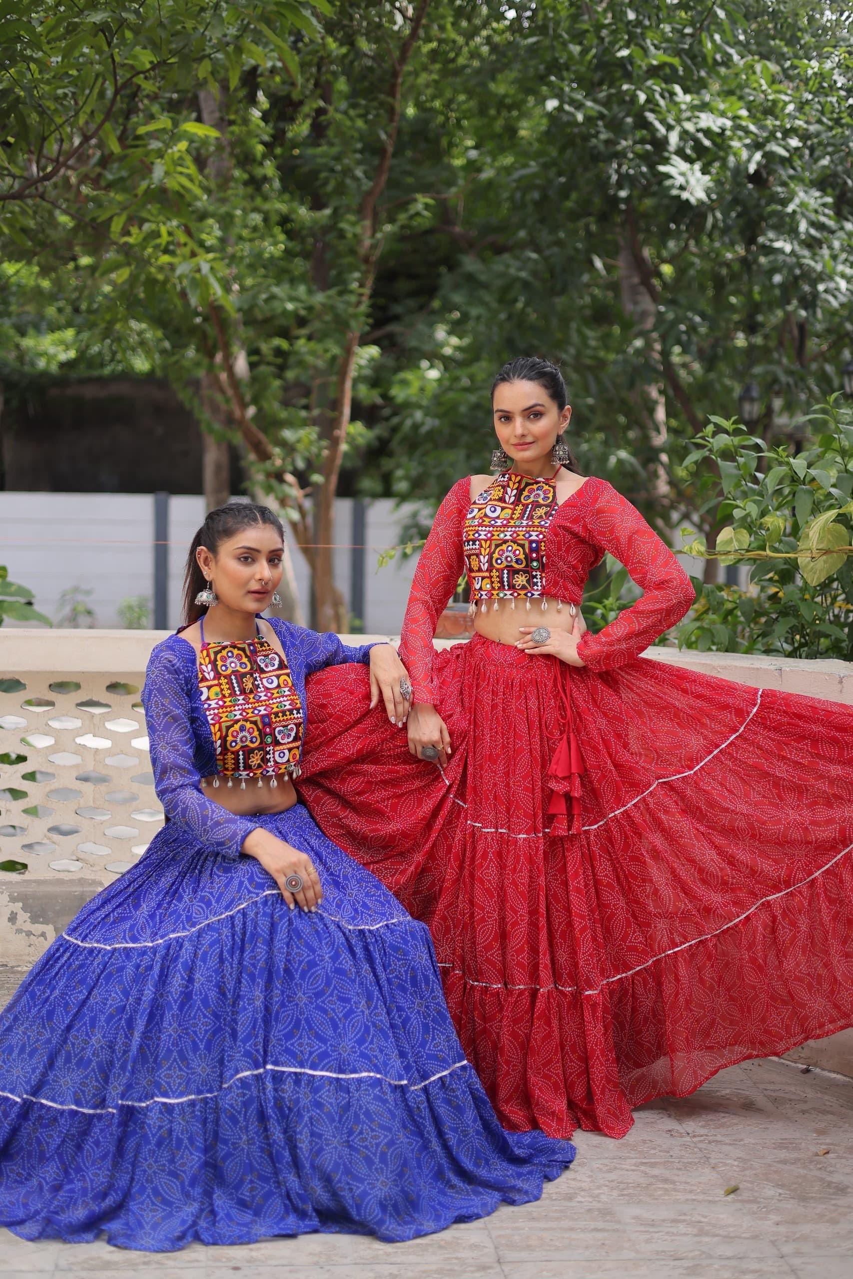 BANDHEJ PRINT WITH GOTTA PATTI & GAMTHI WORK