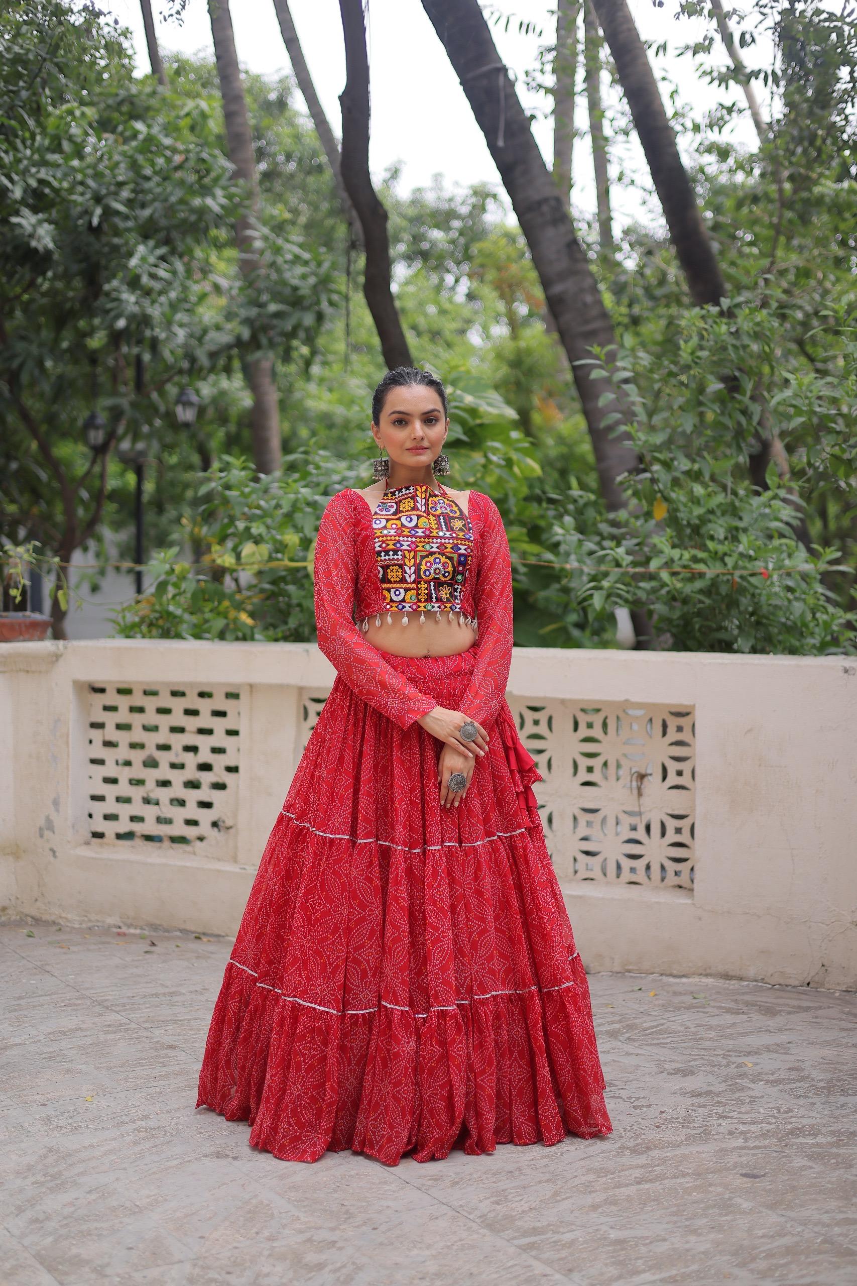 BANDHEJ PRINT WITH GOTTA PATTI & GAMTHI WORK