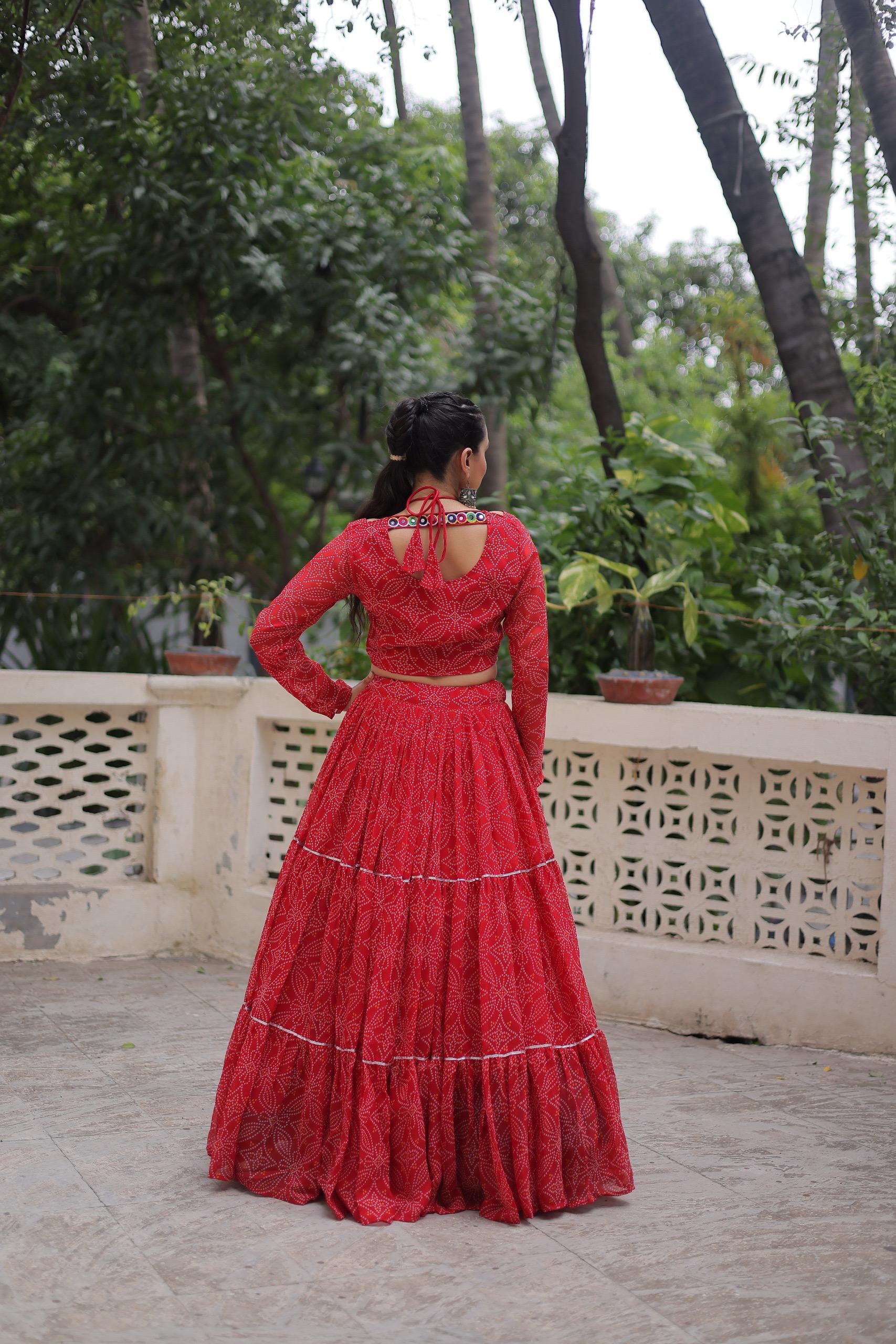 BANDHEJ PRINT WITH GOTTA PATTI & GAMTHI WORK