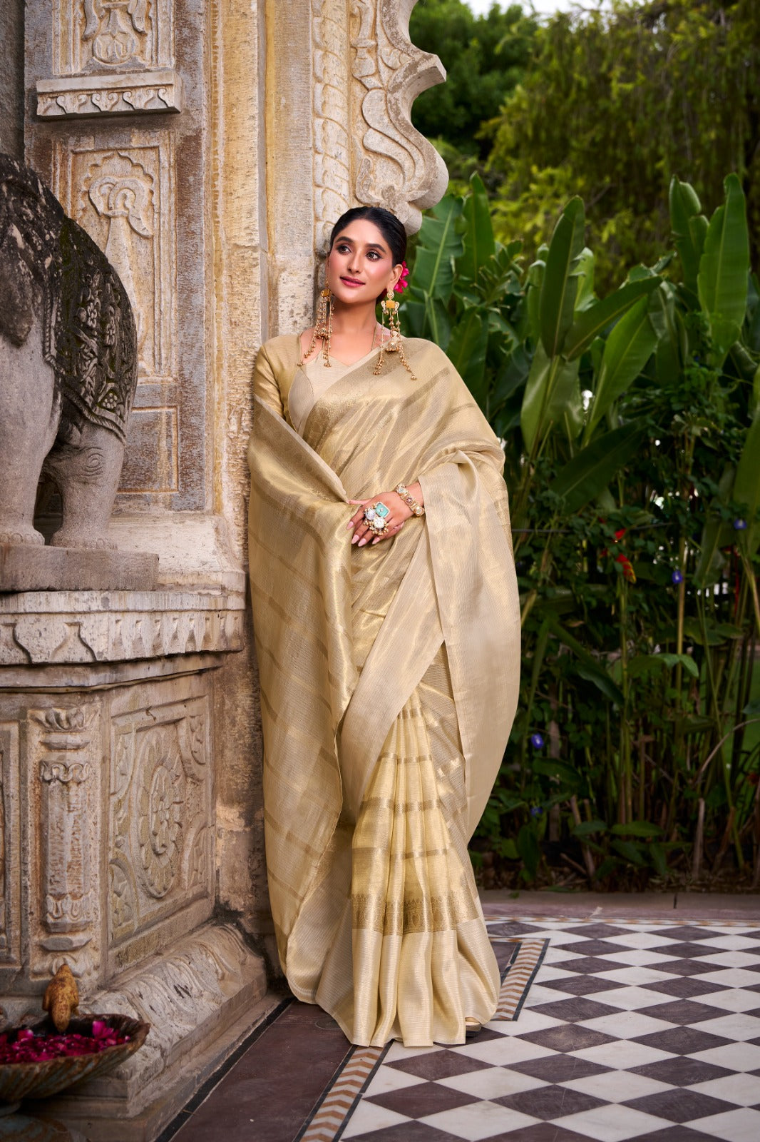 ONAM GOLD TISSUE SAREE