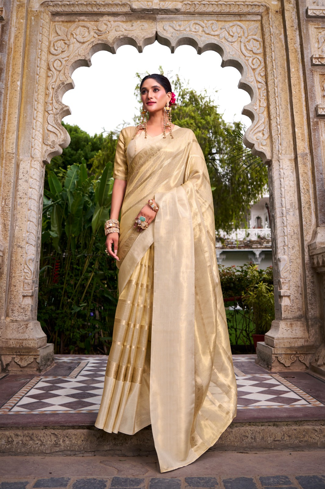 ONAM GOLD TISSUE SAREE