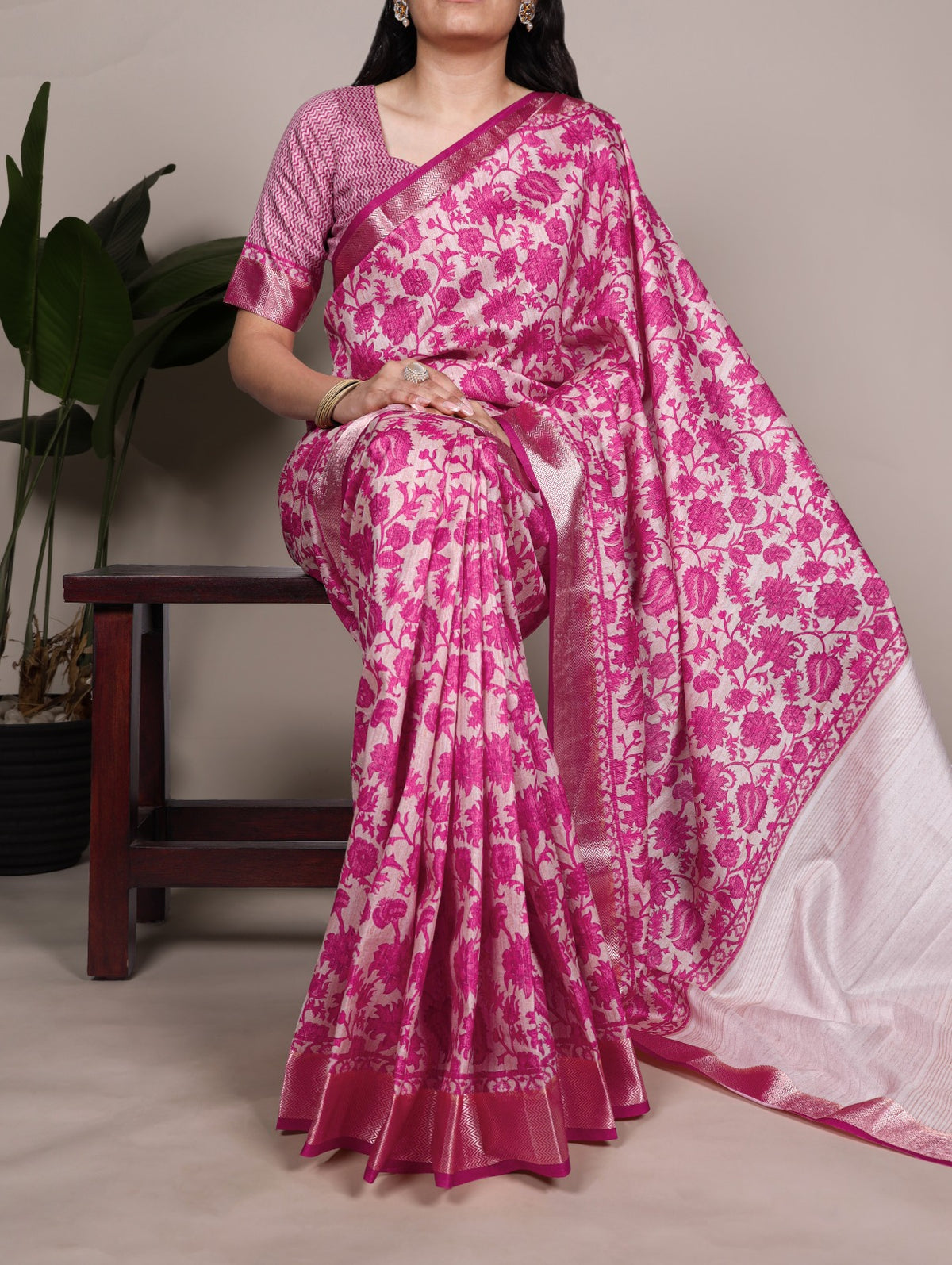 Premiums Tassar Silk Printed Saree Collection