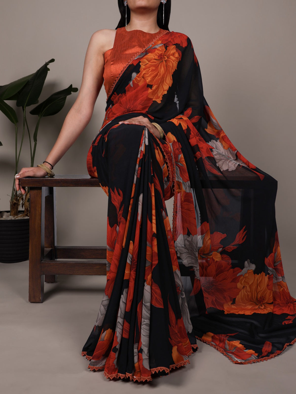 Weightless Marble Print Saree