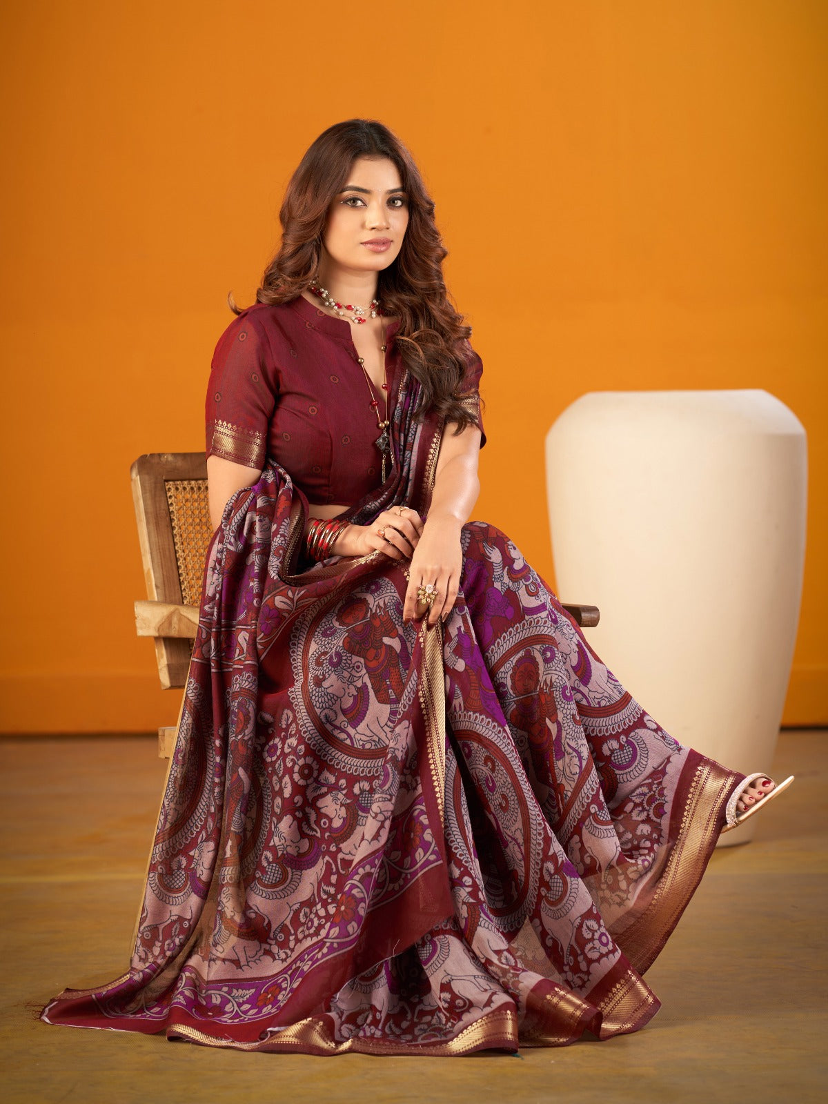 Kalamkari artistry Saree