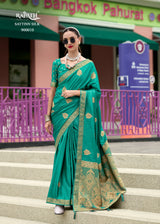 Designer Sattin Handwoven with Zari weaving - Elegant Bridal and Party Wear