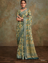 Elegant Traditional Saree with Intricate Patterns and Matching Blouse