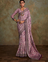 Elegant Traditional Saree with Intricate Patterns and Matching Blouse