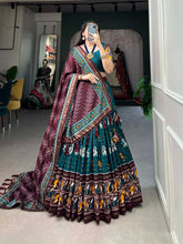 Tussar silk --ikkat Patola prints lehenga choli