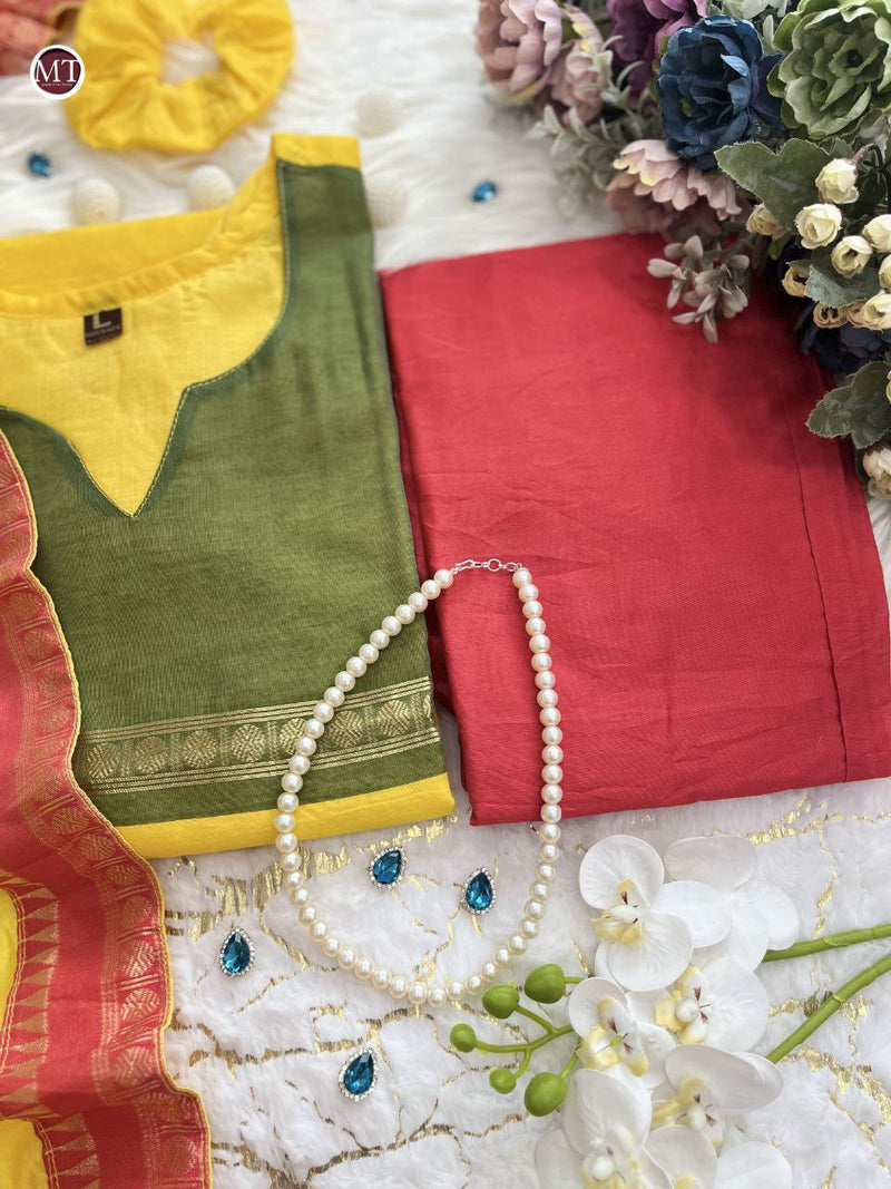 Pure Cotton Suit Set Elegant Kanchi With Jaquard Dupatta