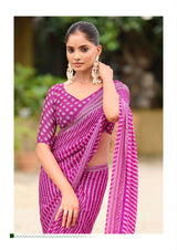 Elegant Georgette Saree with Zari Work - Perfect for Party Wear & Celebrations.