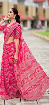 Elegant Georgette Saree with Zari Work - Perfect for Party Wear & Celebrations.