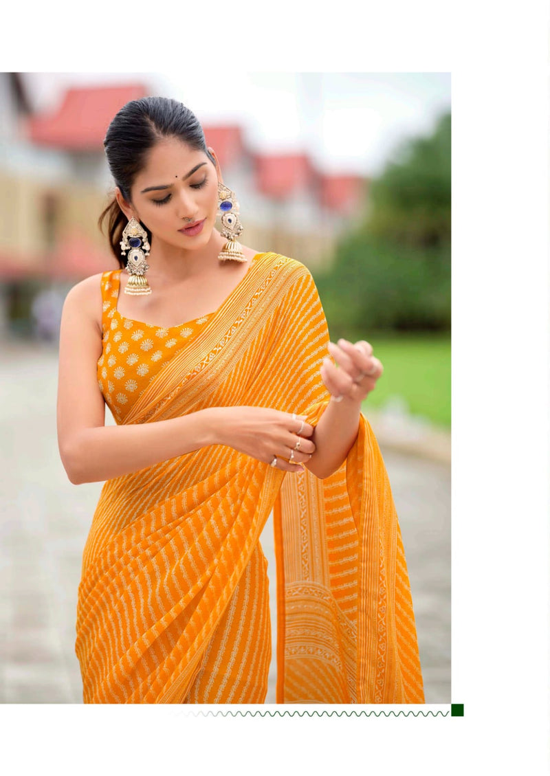 Elegant Georgette Saree with Zari Work - Perfect for Party Wear & Celebrations.