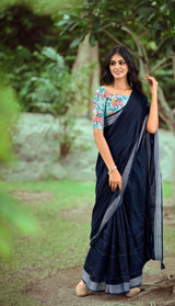 Linen saree