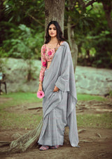 Linen saree