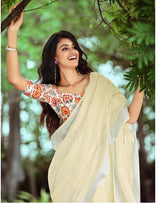 Linen saree