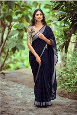 Linen saree