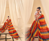 Vibrant Multicolor Handloom Saree with Polka Dots - Perfect for Trendy Ethnic Fashion.