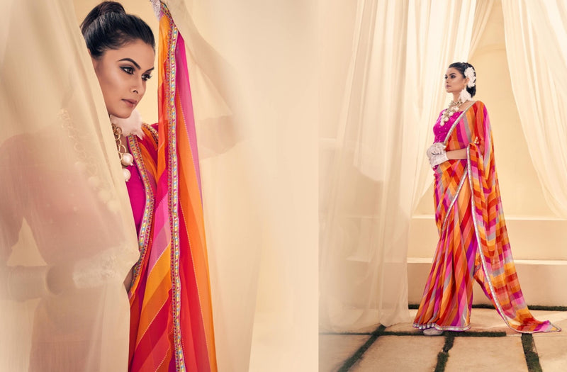 Vibrant Multicolor Handloom Saree with Polka Dots - Perfect for Trendy Ethnic Fashion.