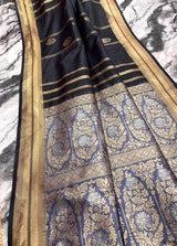 Traditional Banarasi Silk Saree with Gold Zari Work - Ideal for Weddings & Festive Occasions.