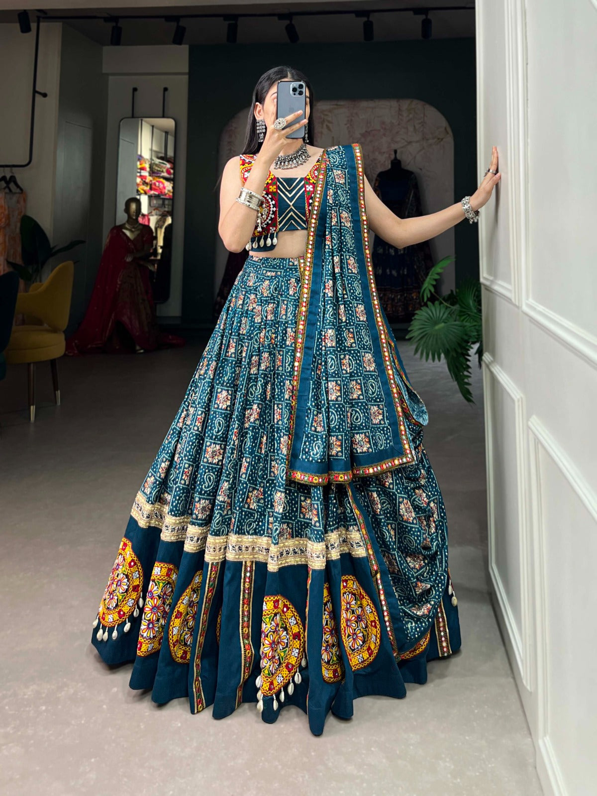Glamour in Gamthi Work Lehenga Choli Set