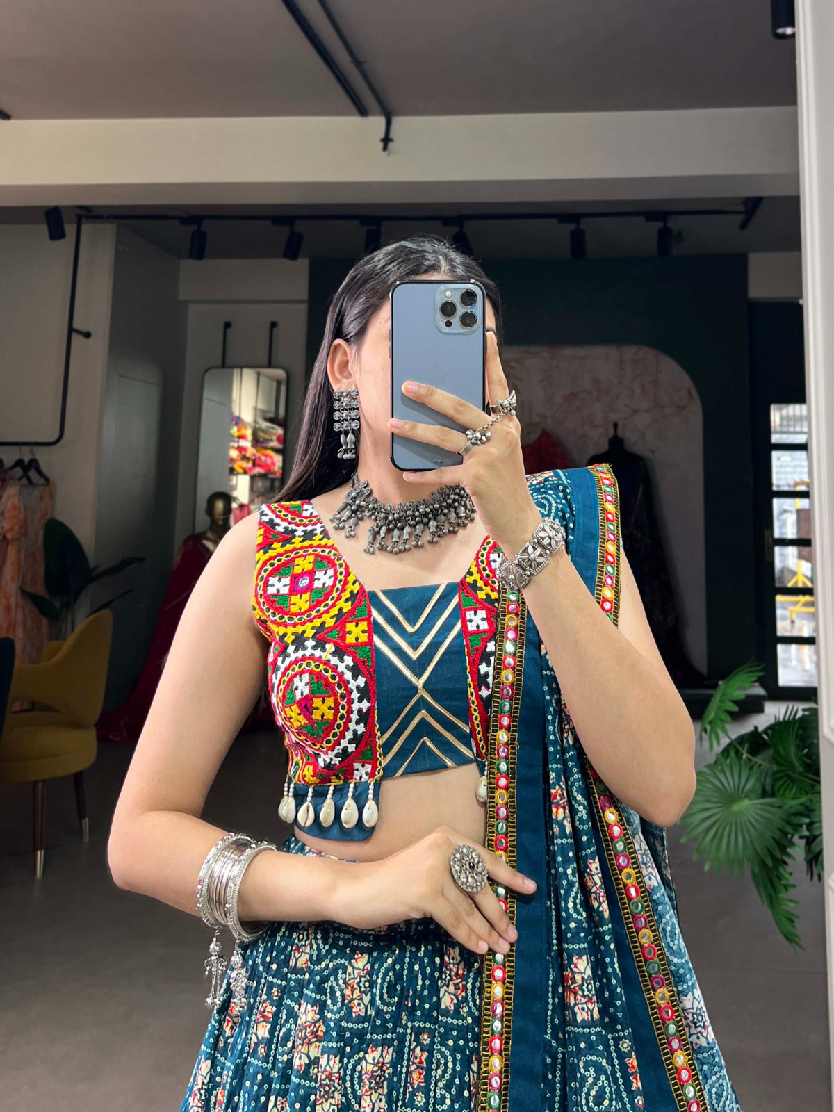 Glamour in Gamthi Work Lehenga Choli Set