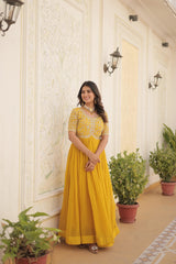 Faux Blooming with Zari &Sequins Embroidery Gown