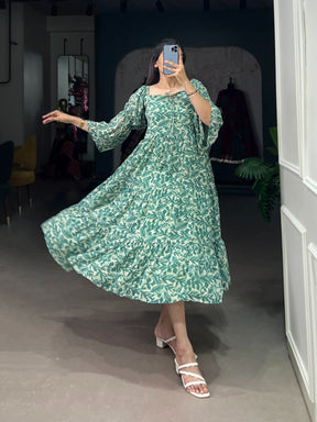 Ethnic Triple-Layer Georgette Frock Collection