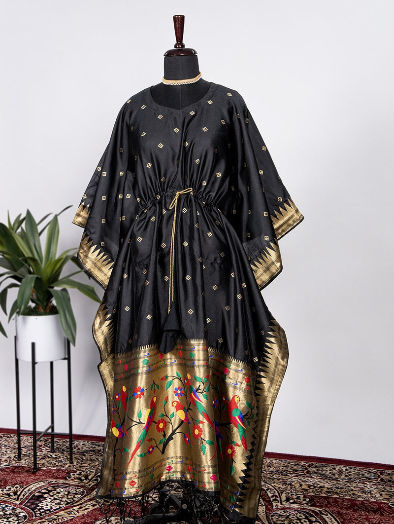 Traditional Elegance with Jacquard Paithani Kaftan