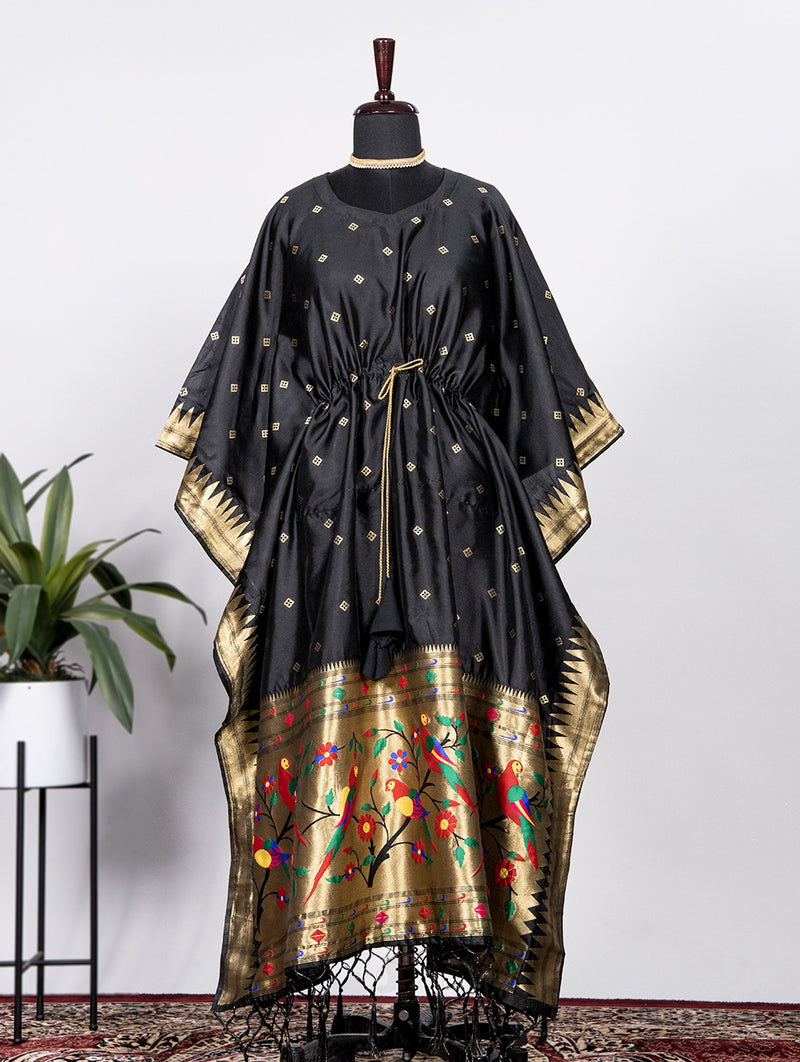 Traditional Elegance with Jacquard Paithani Kaftan