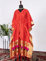 Traditional Elegance with Jacquard Paithani Kaftan