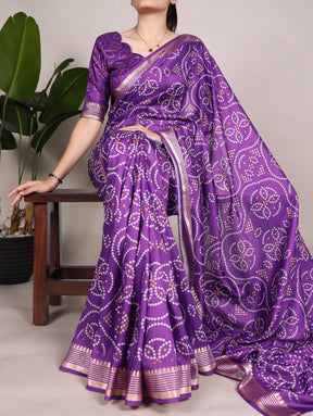 Tussar Silk Printed Saree