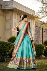 BLUE Paithani Lehenga Choli