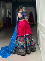 Pink Colour Dola Silk Patola Print Lehenga Choli