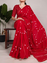 Elegant Viscose Chanderi Saree