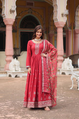 luxurious Chinon with sequins embroidery & Kalamkari Duppata