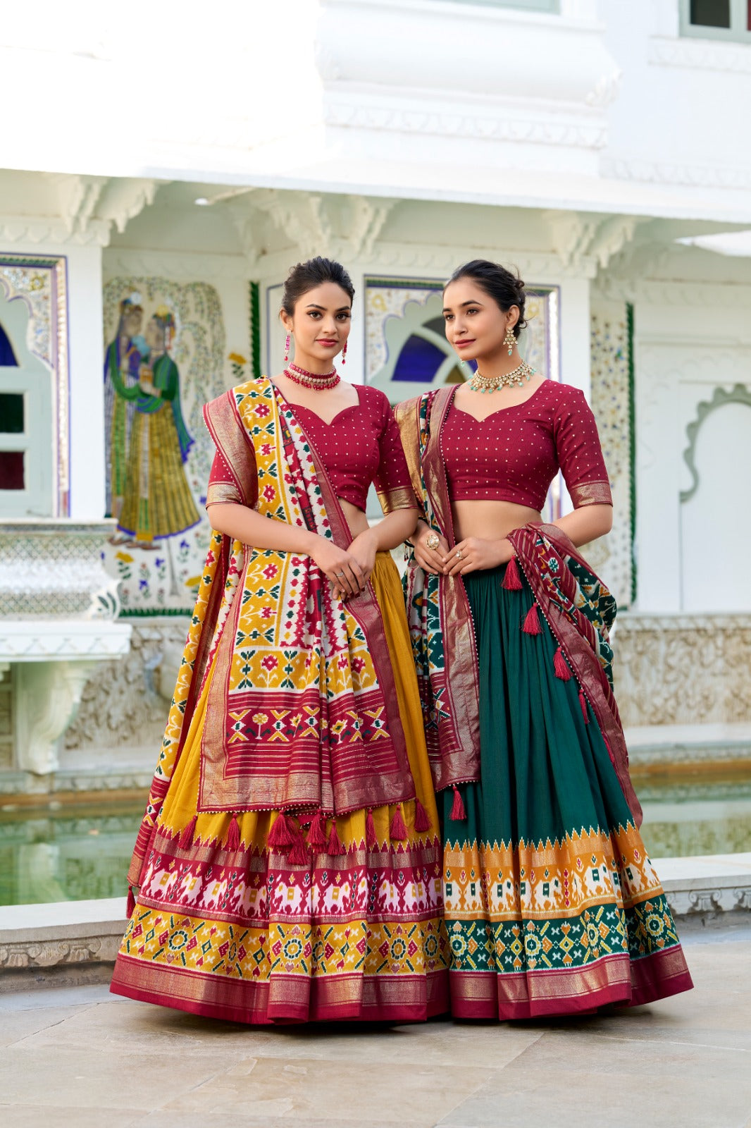 Ayaraethnic Tussar Silk Lehenga Choli
