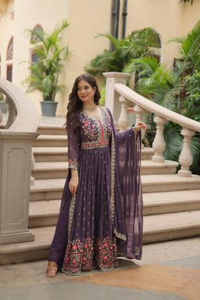 Faux Georgette with intricate sequins embroidery Sharara Suit