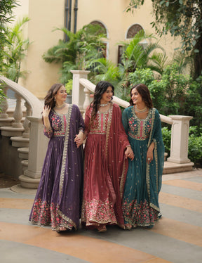 Faux Georgette with intricate sequins embroidery Sharara Suit