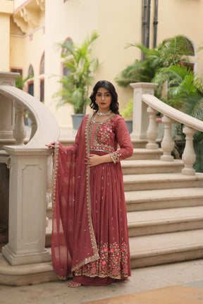 Faux Georgette with intricate sequins embroidery Sharara Suit