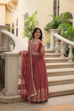 Faux Georgette with intricate sequins embroidery Sharara Suit