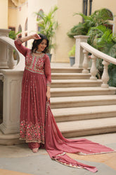 Faux Georgette with intricate sequins embroidery Sharara Suit