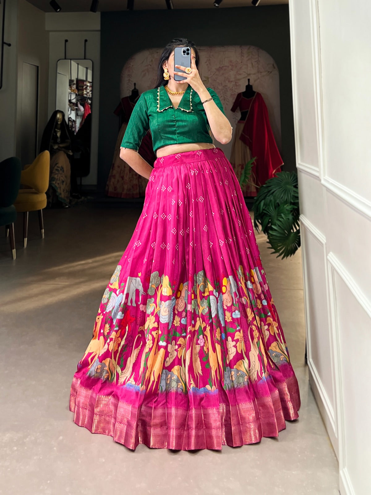 Stunning Dola Silk Co-ord Lehenga Set