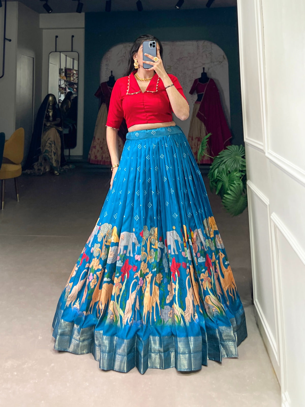 Stunning Dola Silk Co-ord Lehenga Set