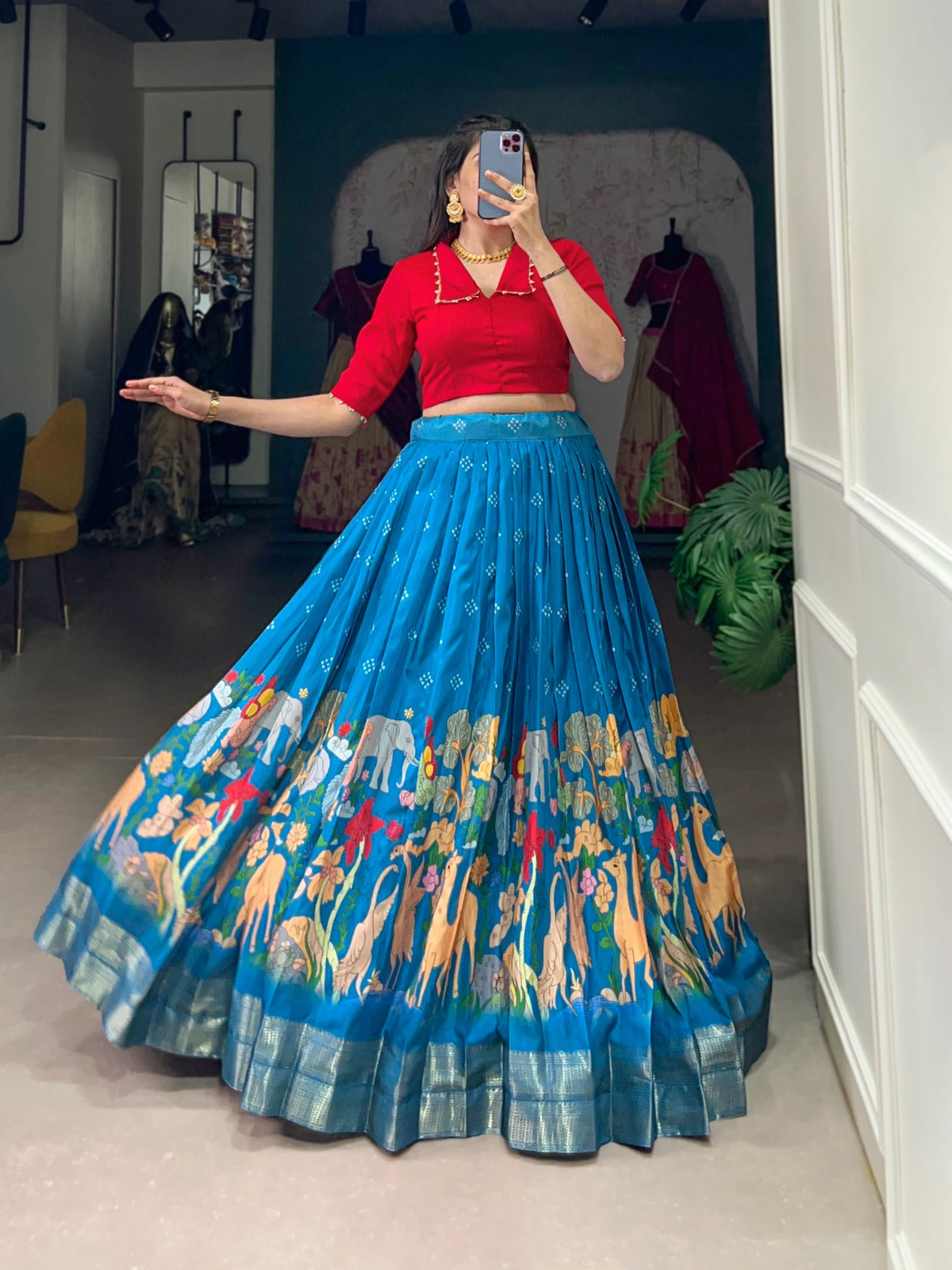 Stunning Dola Silk Co-ord Lehenga Set