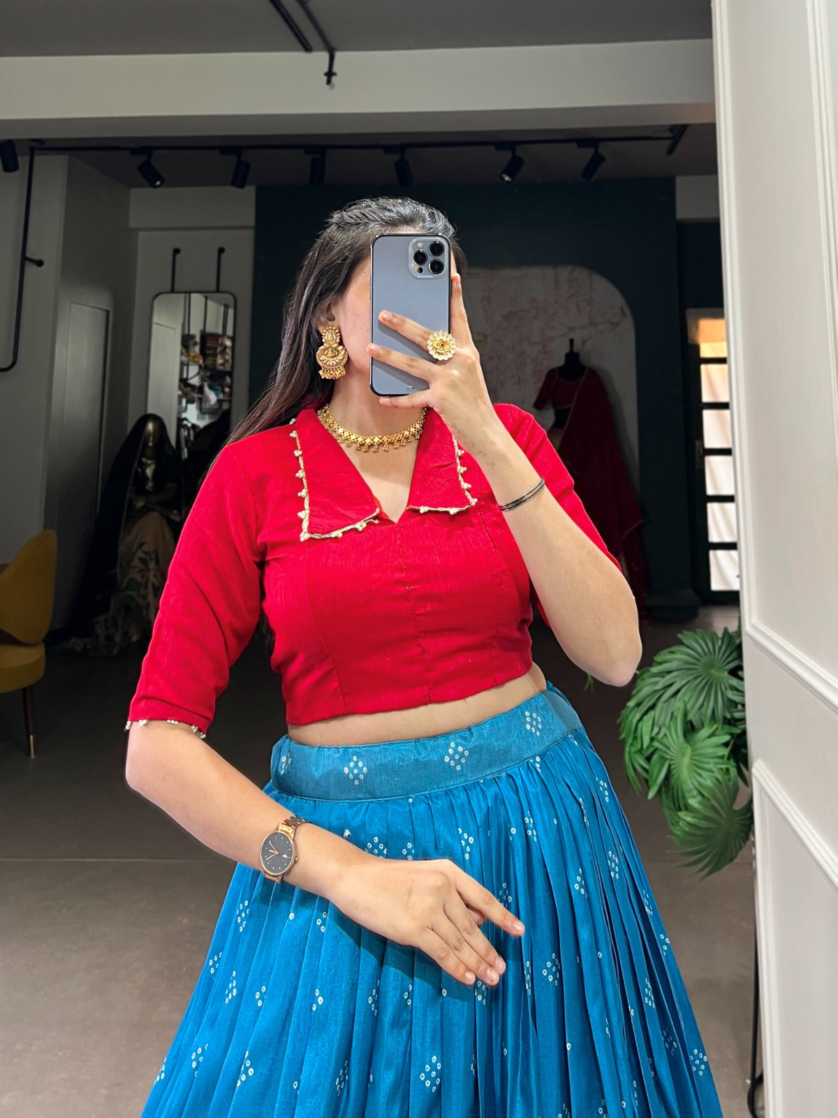 Stunning Dola Silk Co-ord Lehenga Set