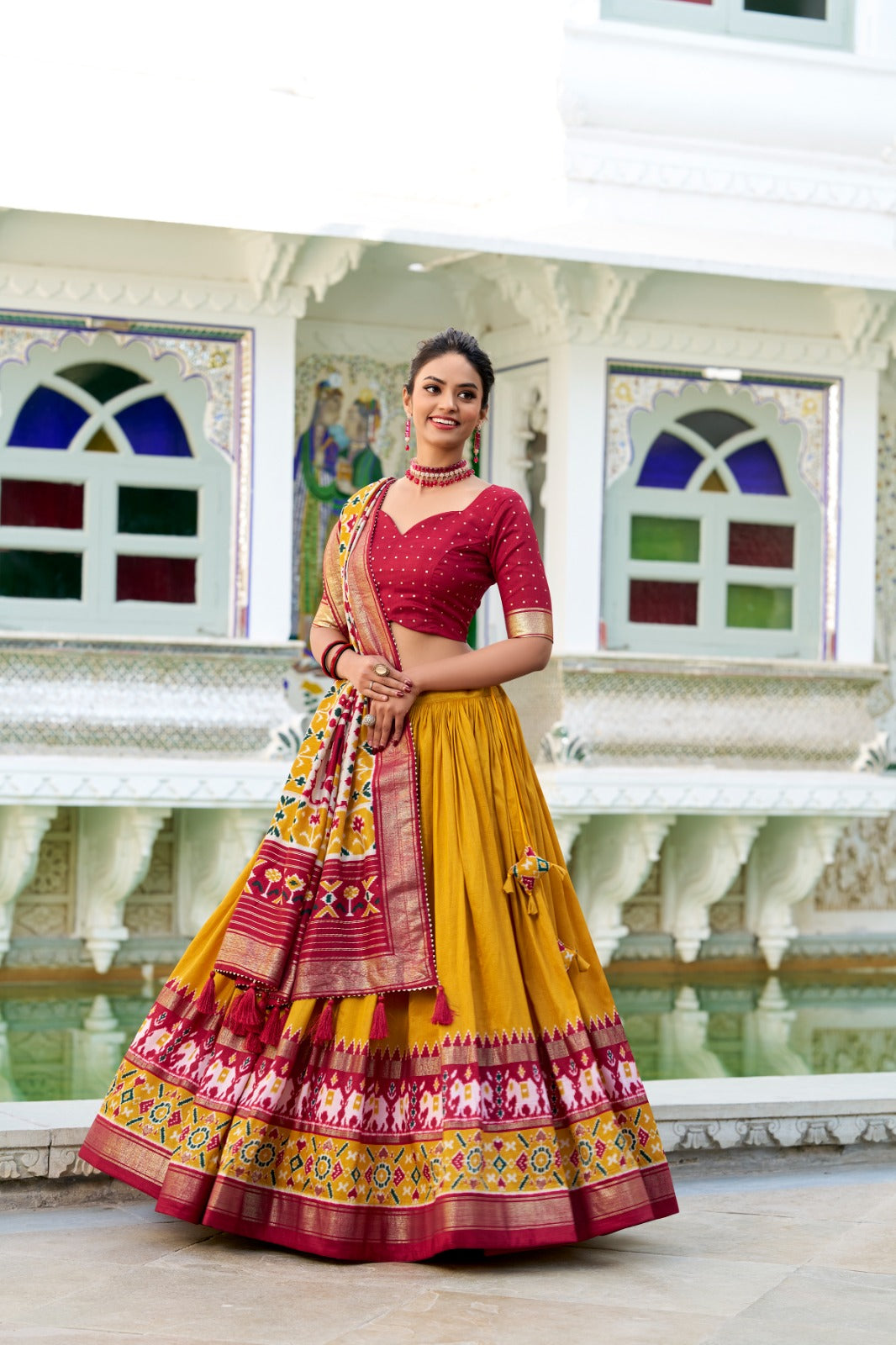 Ayaraethnic Tussar Silk Lehenga Choli